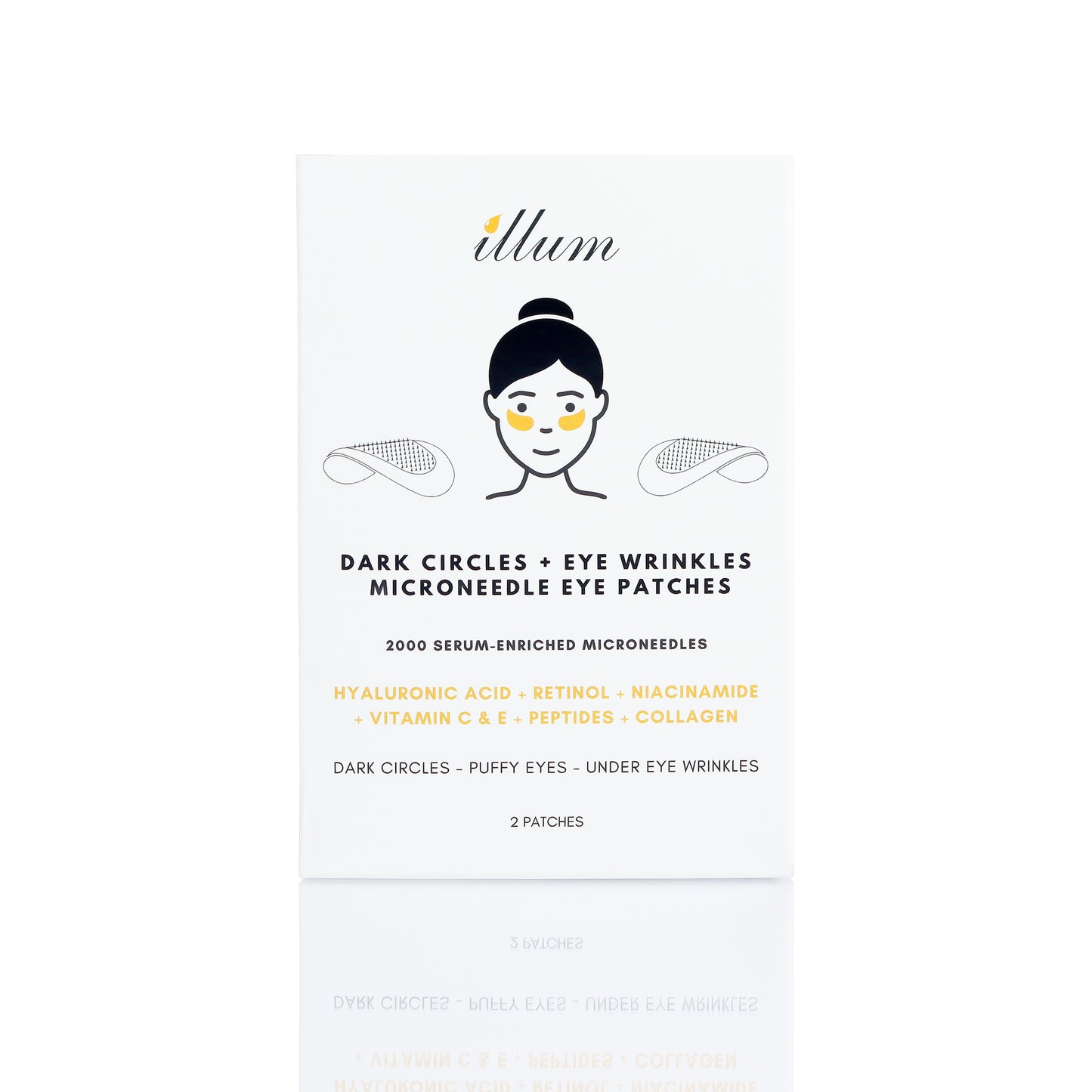 Dark Circles Eye Patch with Hyaluronic Acid Microneedles