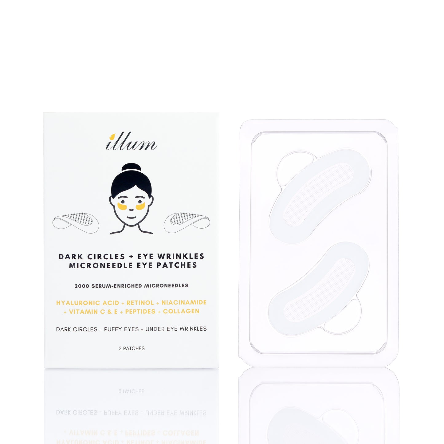 Dark Circles Eye Patch with Hyaluronic Acid Microneedles