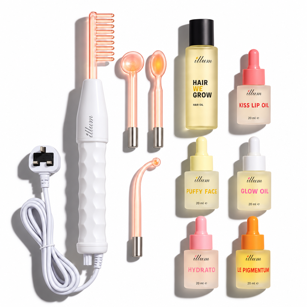 High Frequency Skin Therapy Wand Electrotherapy 4 Attachments