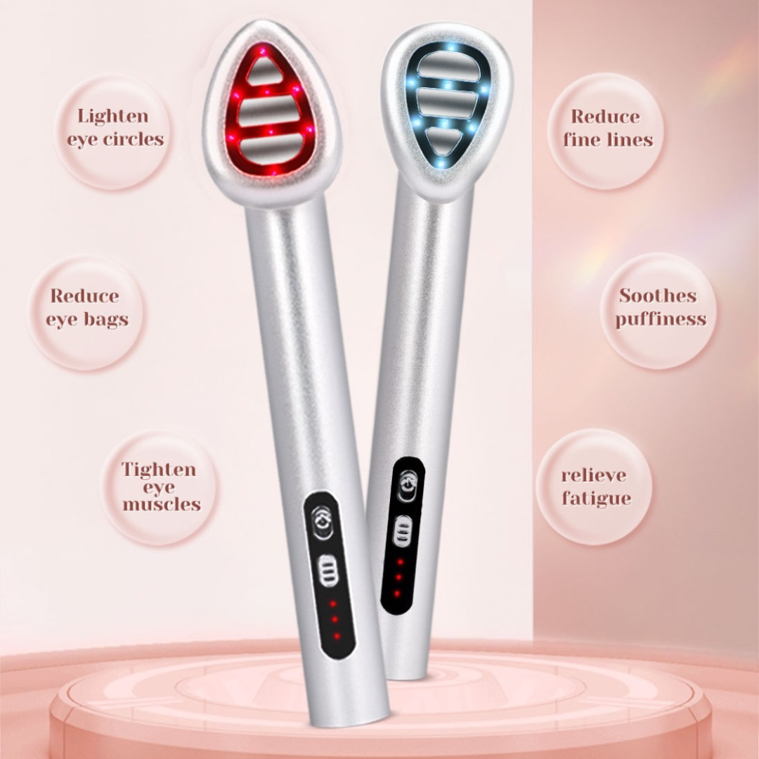 10-in-1 Radiant Renewal Skincare 7 Colour LED Wand Face & Eye with EMS, Heat & Vibration