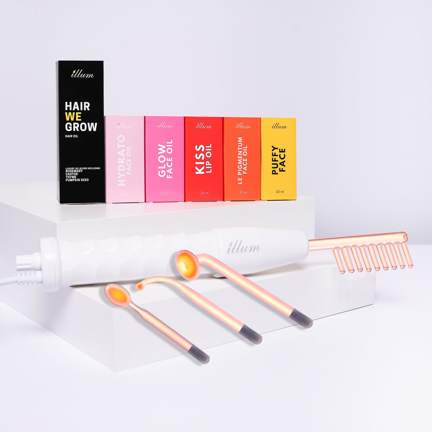 High Frequency Skin Therapy Wand Electrotherapy 4 Attachments
