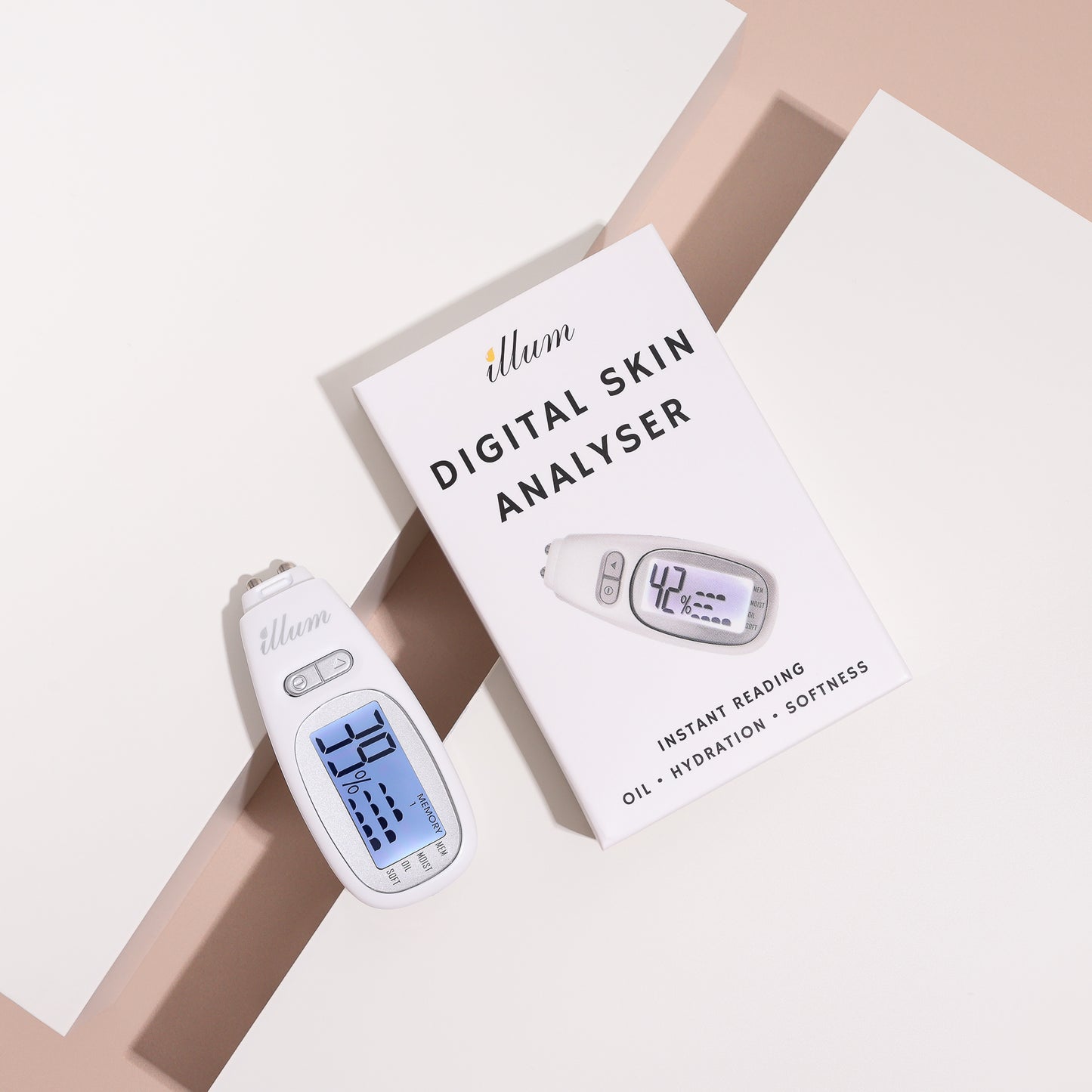 Digital Skin Analyser Handheld - Oil, Moisture & Softness Readings